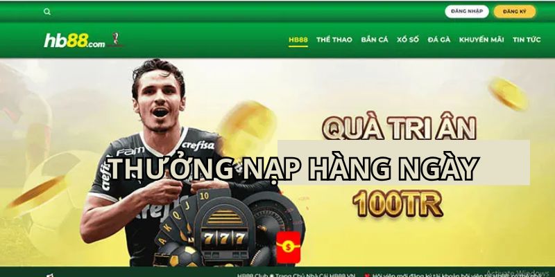 Thưởng nạp hàng ngày cho hội viên tích cực